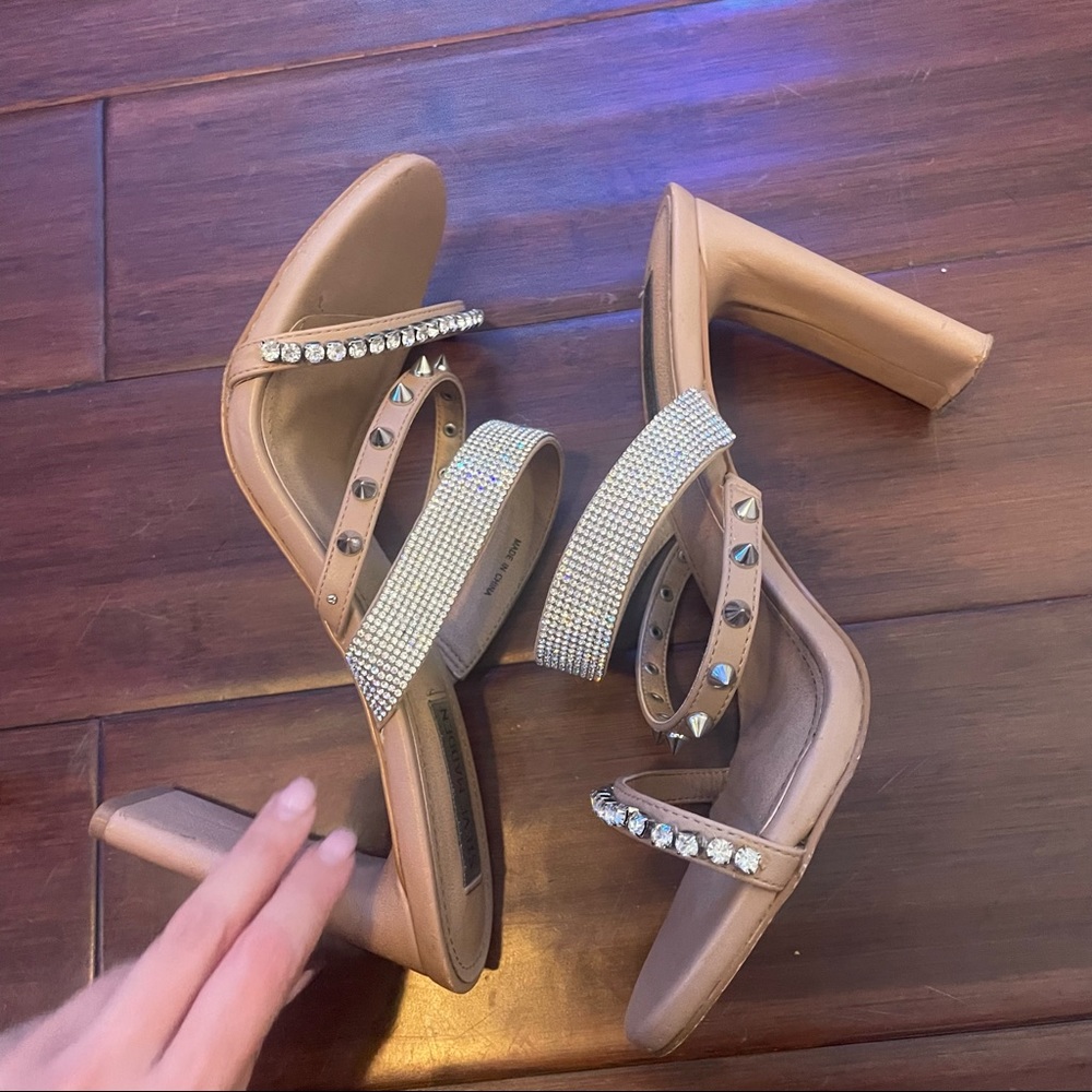 Tan Bedazzled Heels size 10